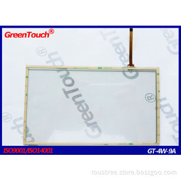 Outdoor 9 Inch 4 Wire Resistive Touch Screen Response Time Less Than 10ms